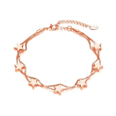 Image of Philip Jones Rose Gold Plated Star Bracelet