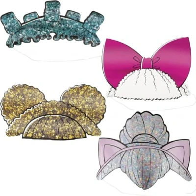 Image of Unique 20390 Paper Headbands LOL Surprise Party Pack of 4, Multicolour