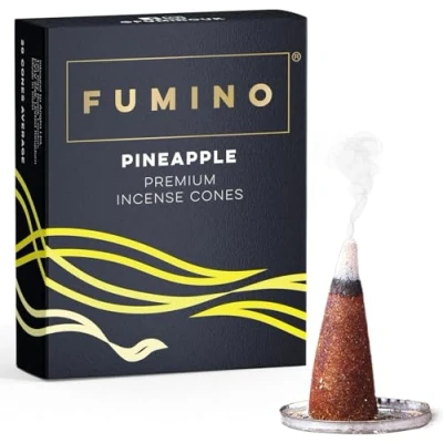 Image of Fumino® Pineapple Fresh Incense Cones 20 per Box Masala Agarbatti Joss Scent Fragrance for Relaxation and Meditation, Home House Décor