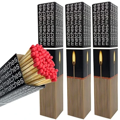 Image of 270 Extra Long Manor Matches for Stoves BBQ Open Fires and fireplaces 3 Boxes!