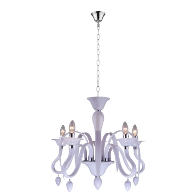 Image of Baya Multi Arm Pendant Ceiling Light White 5x E14