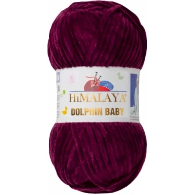 Image of Strickfein Himalaya Dolphin Baby Wool Yarn, Cotton Knitting for Knitting, Crochet (80339 Berry Dark)