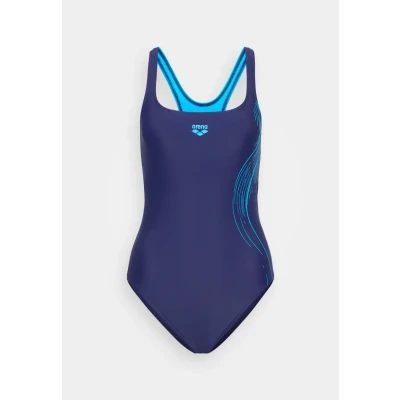 Image of Arena Feel Women&#039;s Scratch Control Pro Back Bra Swimsuit Navy Turquoise