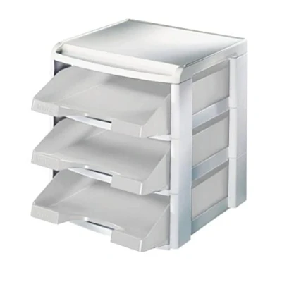 Image of Leitz A4 Letter Tray Rack, Grey, Plus Range, 53270085