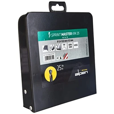 Image of Alpen 810321100 Drill Bit Case &quot;Sprint Master&quot; KM, 0 V, Grey, 1 13 x 0.5 mm