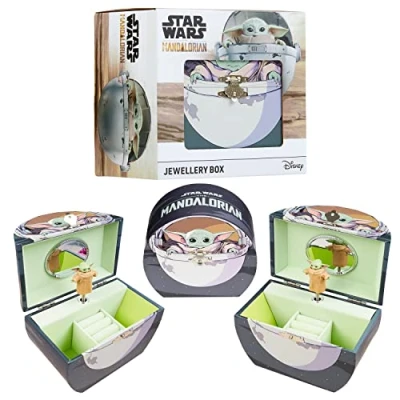 Image of Disney The Mandalorian Musical Jewellery Box for Girls, Baby Yoda Gifts