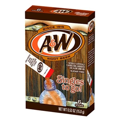 Image of A&amp;W Root Beer Singles to Go Drink Mix 15 g