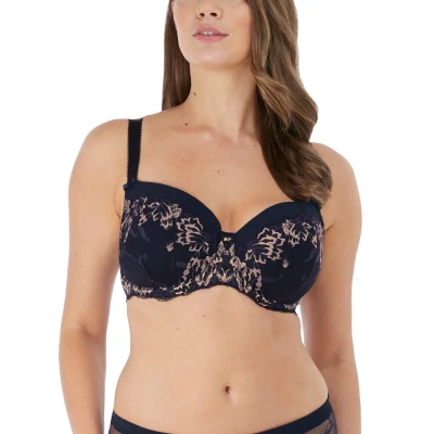 Image of Fantasie Aubree Padded Half Cup Bra Navy Blue 36DD