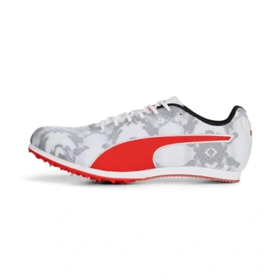 Image of PUMA Men&#039;s Evospeed Star 8 Track and Field Shoe, Black White RED, 7 UK