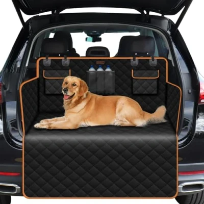Image of Lydonberg Car Boot Protector for Dog, Nonslip Waterproof Pet Liner with Side Bumper Protection, Anti Scratch Tear Resistant Thickened Washable Cargo Cover Trunk Mat Small Medium