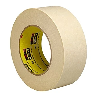Image of 3M 202 Crepe Masking Tape, 72 mm x 50 m, Beige, Pack of 12