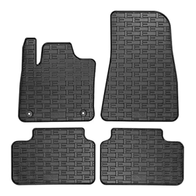 Image of AUTO STYLE Set of Rubber Mats Compatible with Volvo C40 Recharge 2021 &amp; XC40 (4 Pieces + Mounting System)