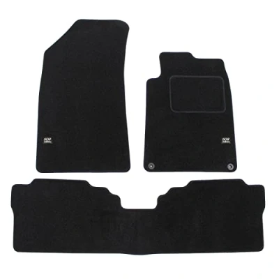 Image of Logo Tailored Black floor Car Mats for 508 2010 2019