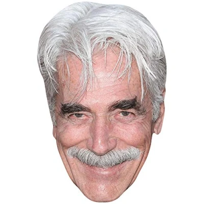 Image of Sam Elliott (Smile) Celebrity Mask, Flat Card Face, Fancy Dress Mask