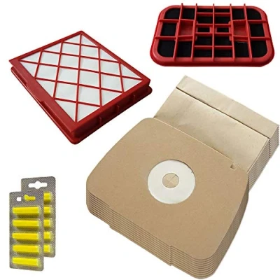 Image of MohMus 10 Vacuum Cleaner Dust Bags + HEPA Filter Carbon Air Fresheners for Lux Electrolux Lux1, 1, Classic, Royal, D 820 D820, Staubcontainer