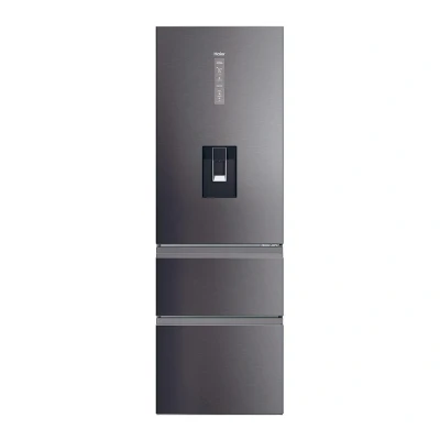 Image of Haier HTW5618EWMP 59.5cm 3D Fridge Freezer Dark Inox