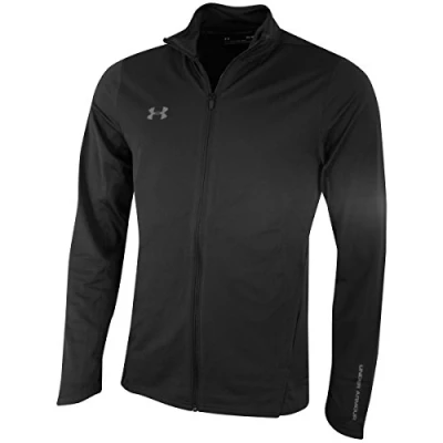 Image of Under Armour Challenger II Knit Warm Up, Tracksuit with Jacket and Joggers, Complete Sportswear Set Men, Black (Black/Graphite (001)), L