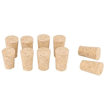 Image of 20 * 15 35mm Cork Wine Stopper Wooden Beer Bottle Premium Corks10Pcs Natural Tapered Corks for Making Craft(Small) Crafts