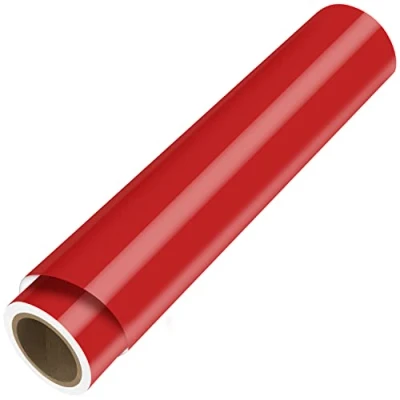 Image of BELLE VOUS Red Self Adhesive Vinyl Roll 30cm x 3 m / 12 inches 10 feet Permanent Wrap for Arts and Crafts Signs Scrapbooking Silhouette Cameo Die Cutters Vehicle Decals