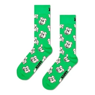 Image of Happy Socks Doggo Sock for Men and Women, Green, Size 41 46