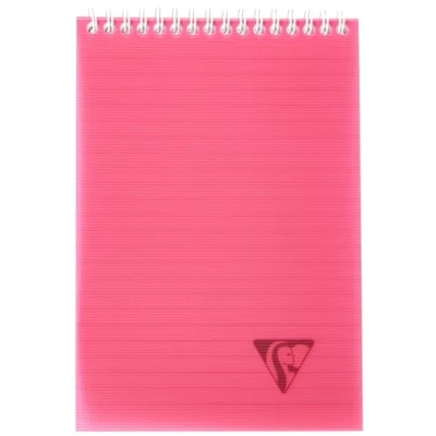 Image of Clairefontaine Ref 328646C Linicolor Wire bound Notebook (80 Sheets) A5 Size, 90gsm Brushed Vellum Paper, Polypro Cover, Lined Ruling Assorted Colours (1 item)