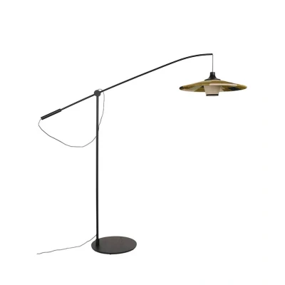 Image of Forestier Parrot floor lamp abacá lampshade, green