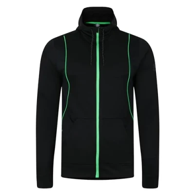 Image of Umbro Mens Trn Full Zip Hoodie Black/Toucan L