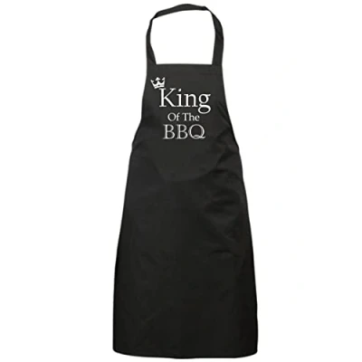 Image of 60 Second Makeover Limited King Of The BBQ Black Apron Novelty Gift Chef Kitchen Present Fathers Day