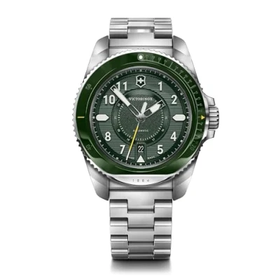 Image of Victorinox Men’s Watch Journey 1884, Ø 43 mm, Swiss Made, Automatic, Water Resistant up to 200 m, Sapphire Glass, Stainless Steel Strap, Green/Silver