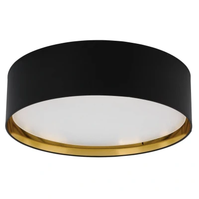 Image of TK Lighting Bilbao ceiling light, black/gold, Ø 60 cm