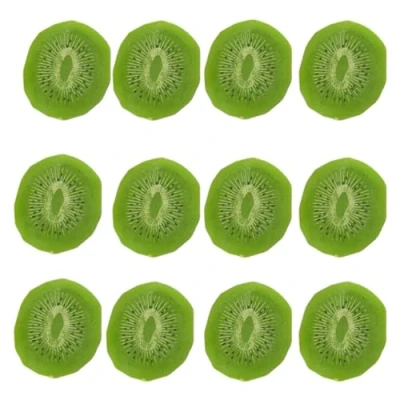 Image of Artificial Kiwi Slices, 12 Pack Realistic Plastic Simulation Faux Fruit Decoration, Mini Small Slices Fake Model Party Kitchen Wedding Decoration