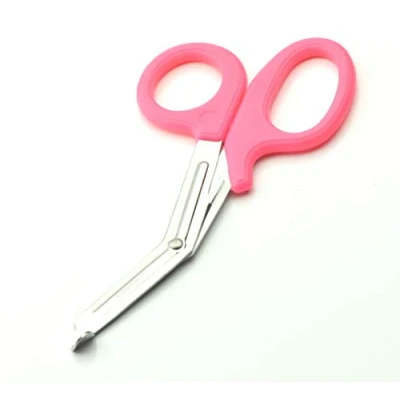 Image of ABE First Aid Tuff Cut Utility Scissors 7.5&#039;&#039; Stainless Steel Medical Bandage EMT Shears for Emergency Supplies (Pink)
