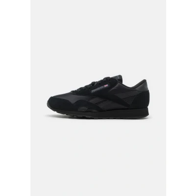 Image of Reebok Men&#039;s Classic Nylon Sneaker, CBLACK/CBLACK/PURGRY, 3 UK