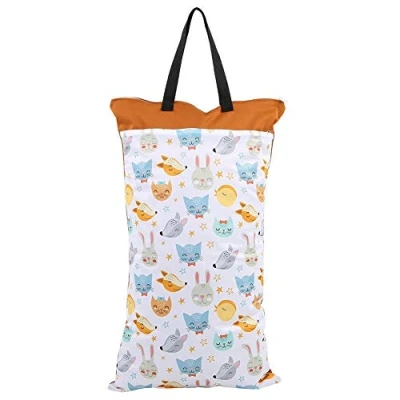 Image of 15.8 x 27.6inch Large Capacity Reusable Diaper Pail BagHanging Wet Dry Cloth Bag for Diapers or Laundry(#1) and Urine Barrier Products
