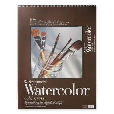 Image of Pro Art Strathmore Watercolor Spiral Paper Pad 18 x 24 inch, 12 Sheets