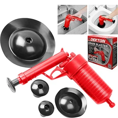 Image of Dekton DT30340 Drain Blaster with Four ATTACHMENTS, Red