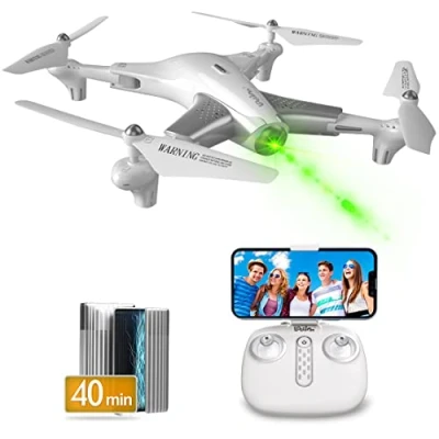 Image of Loolinn Drone with Optical Flow Positioning Technology 40 Minutes Long Flight Time/Very Stable Flight/HD Videos &amp; Photos Camera Designed for Kids (Xmas Present)