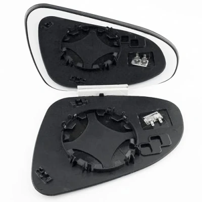 Image of Clip on Heated Base Wing Mirror Glass fits Toyota Aygo 2014 to 2024 Right Driver Side