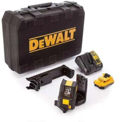 Image of DEWALT 2 Way Self Levelling Cross Line Green Beam Laser with Battery XR 12V 2.0Ah Li Ion and Charger DCE088D1G