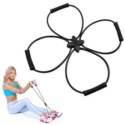 Image of Women&#039;s Pilates Coreplus Reformer Set, Core Cross Reformer, Resistance Band Cord Loop Tube, for Fitness &amp; Yoga, Ideal Muscle Building Flexibility, Black