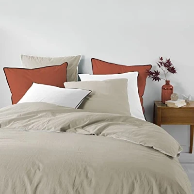 Image of Douceur d&#039;Intérieur, 3 Piece Bedding Set (260 x 240 cm) Linen Linen, 100% Cotton