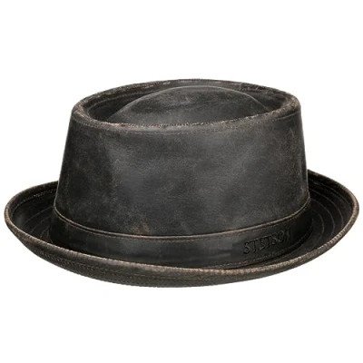 Image of Stetson Women s/Men s Odenton Pork Pie hat Cotton Water Repellent Fedora with Sun Protection Men Summer/Winter Musician Brown L (58 59 cm)