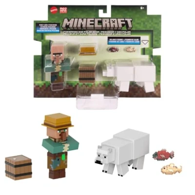 Image of Mattel Minecraft Action Figures &amp; Accessories 2 Packs, 3.25 inch Scale with Pixelated Design, Collectible Toy Set (Characters May Vary)