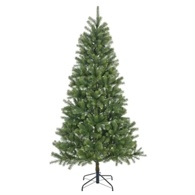 Image of Green Pine Artificial Christmas Tree Lush Branches Traditional Unlit 6ft