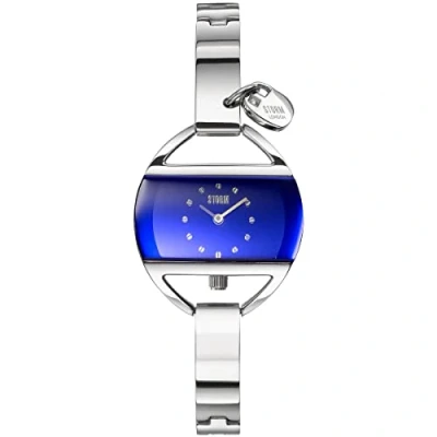 Image of STORM Temptress Charm Lazer Blue Sleek Edge to Glass for a Modern Look, Delicate Heart Touch of Elegance, Polished Stainless Steel Timeless and Durable Finish.