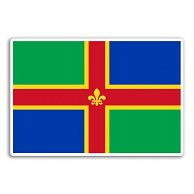 Image of 2 x 10cm Lincolnshire UK Vinyl Stickers Travel Sticker Laptop Luggage #32831 (10cm Wide)