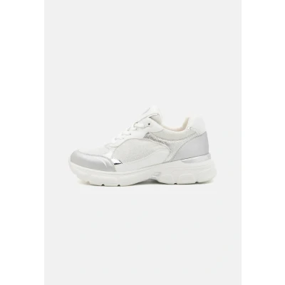 Image of Marco Tozzi Trainers, Women&#039;s, Size: 6, White/silver Imitation leather/ textile