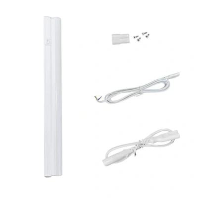 Image of Meridian Under Cabinet Tube LED Link Light 220 240V AC Batten Linkable Warm White IP20 with Cable &amp; Fixings Ceiling Surface Mounted Fitting for Indoors (8W 570mm, 1)