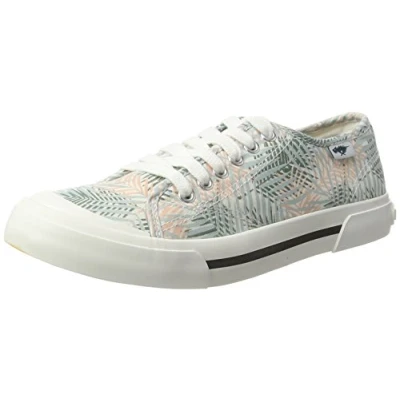 Image of Rocket Dog Women&#039;s Jumpin Sneaker, Green Jungle Palm Green, 4 UK