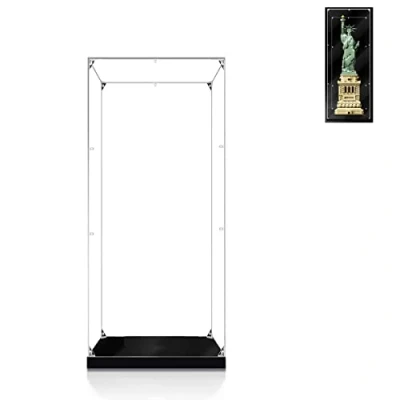 Image of Hosdiy Acrylic Display Case compatible with Lego 21042 Architecture Statue of Liberty Showcase (Only Case, No Model Set)